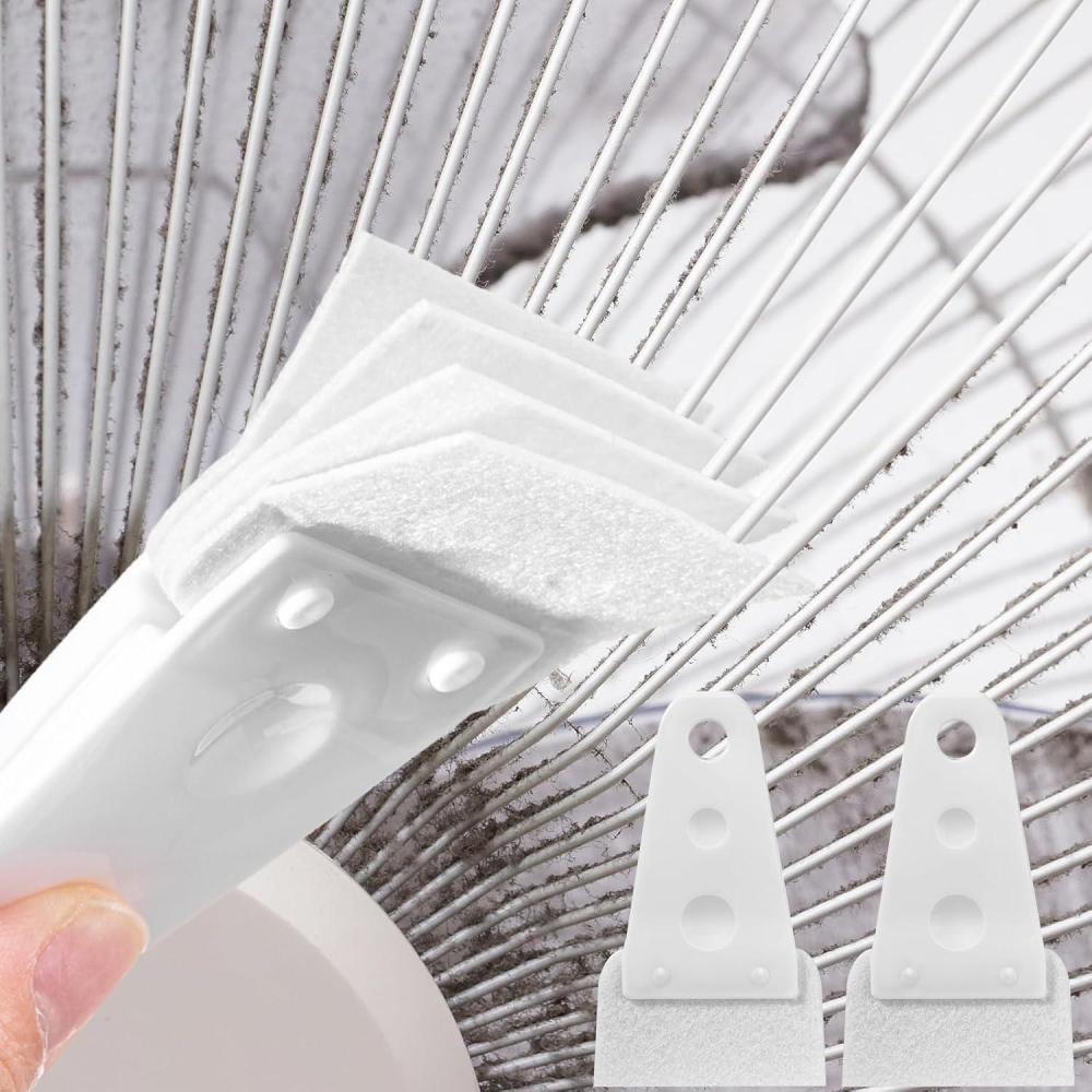 imageSliner 2 Pcs Cobweb Duster Bendable Fan Duster Plastic Dust Cleaner Microfiber Head Ceiling Brush Reusable Dirt Remover for Fan Air Conditioning Home Vents ShuttersExterior Cleaning