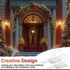 Garland Hangers for Front Door Adjustable Christmas Garland Hooks Ties Hanging Strips Straps for Mantle Fireplace String Light Window Xmas Stocking Wreath Decorations(White,50 Pcs)(White)