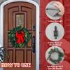 Garland Hangers for Front Door Adjustable Christmas Garland Hooks Ties Hanging Strips Straps for Mantle Fireplace String Light Window Xmas Stocking Wreath Decorations(White,50 Pcs)(Black)