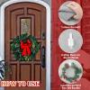 Garland Hangers for Front Door Adjustable Christmas Garland Hooks Ties Hanging Strips Straps for Mantle Fireplace String Light Window Xmas Stocking Wreath Decorations(White,50 Pcs)(White)