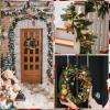 Garland Hangers for Front Door Adjustable Christmas Garland Hooks Ties Hanging Strips Straps for Mantle Fireplace String Light Window Xmas Stocking Wreath Decorations(White,50 Pcs)(White)
