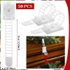 Garland Hangers for Front Door Adjustable Christmas Garland Hooks Ties Hanging Strips Straps for Mantle Fireplace String Light Window Xmas Stocking Wreath Decorations(White,50 Pcs)(White)