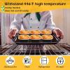 Sliner 100 Pcs 10 oz Mini Cake Pans with Lids Aluminum Foil Disposable Ramekins Mini Cake Cups with Spork Sticker Square Cupcake Cups Baking Tins for Kitchen Party Wedding Birthday(Gold Silver)(Black Silver)