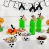 Sliner 100 Pcs 16 oz Halloween Treat Snack Cups Jack O Lantern Pumpkin Ice Cream Bowls Disposable Ghost Paper Cup Soup Yogurt Dessert Bowls for Halloween Party Supplies(White, Ghost)