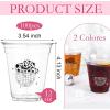 Sliner 100 Pcs Pink Disco Cowgirl Plastic Cups Bachelorette Party Decorations 12 oz Disposable Clear Disco Ball Cups for Bachelorette Birthday Wedding 70s 80s 90s Party(Black and Pink)
