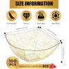 Sliner 100 Pcs Square Plastic Bowls 8 oz Plastic Serving Bowls Disposable Chip Containers for Parties Snack Fruit Candy Containers for Candy Buffet Salad Bar Buffet Party Supplies(Clear)(Gold Glitter)