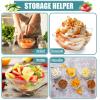 Sliner 100 Pcs Square Plastic Bowls 8 oz Plastic Serving Bowls Disposable Chip Containers for Parties Snack Fruit Candy Containers for Candy Buffet Salad Bar Buffet Party Supplies(Clear)(Clear)