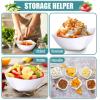 Sliner 100 Pcs Square Plastic Bowls 8 oz Plastic Serving Bowls Disposable Chip Containers for Parties Snack Fruit Candy Containers for Candy Buffet Salad Bar Buffet Party Supplies(Clear)(White)