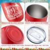 Sliner 12 Pack Christmas Wine Tumbler 12 oz Christmas Stainless Steel Wine Glass Christmas Gift Tumbler Cup with Straw and Brush Santa Elk Coffee Mug Holiday Gift for Xmas Party Favor (Snowman)(Tree)