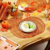 Sliner 12 Pack Fall Halloween Thanksgiving Placemats Autumn Pumpkin Place Mats, 17 x 16 Inch Pressed Vinyl Metallic Thanksgiving Table Decorations for Party Kitchen Dinning (Sliver)(Bronze)