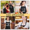 Sliner 12 Pcs Aprons for Women with Pockets Funny Bulk Kitchen Baking Cooking Cute Aprons Women Men Novelty Funny Quotes Adjustable Black Pocket Christmas Birthday Gifts