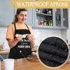 Sliner 12 Pcs Aprons for Women with Pockets Funny Bulk Kitchen Baking Cooking Cute Aprons Women Men Novelty Funny Quotes Adjustable Black Pocket Christmas Birthday Gifts