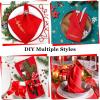 Sliner 12 Pcs Christmas Red Cloth Napkins Set 17 x 17 Inch Embroidered Seasonal Sayings Dinner Fabric Napkins Washable Wishes Grateful Blessed Merry Christmas Napkin for Holiday Kitchen Party(Red)