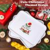 Sliner 12 Pcs Christmas Serving Trays Christmas Platters Christmas Trays Large Cookie Platter Reusable Food Plates 13″ x 10″ Holiday Kitchen Dinnerware for Party Supplies(Christmas Tree)(Assorted Styles)