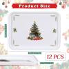 Sliner 12 Pcs Christmas Serving Trays Christmas Platters Christmas Trays Large Cookie Platter Reusable Food Plates 13″ x 10″ Holiday Kitchen Dinnerware for Party Supplies(Christmas Tree)(Christmas Tree)