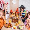 Sliner 120 Pieces Halloween Plates Bulk 9 Inch Round Paper Plates Halloween Party Decorations Red Handprint Disposable Decorations for Party Tableware Supplies, 2 Styles