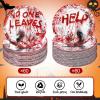 Sliner 120 Pieces Halloween Plates Bulk 9 Inch Round Paper Plates Halloween Party Decorations Red Handprint Disposable Decorations for Party Tableware Supplies, 2 Styles