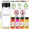 Sliner 150 Pcs 2oz Clear Plastic Bottles Mini Juice Bottle with Screw Lid Small Empty Reusable Liquid Vial Freezer Beverage Container Leak Proof for Juice Milk Water(300)