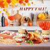 Sliner 180 Pcs Fall Party Plates and Napkins, Fall Party Supplies Include Paper Plates Napkins Cups Fork Disposable Tableware Set for Autumn Thanksgiving Decorations, Serves 30(Blue Car Pumpkin)(Red Car Pumpkin)