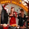 Sliner 180 Pcs Halloween Party Supplies Plates Napkins Cups Serve 30 Halloween Disposable Paper Dinner Dessert Plates Spooky Napkins Cocktail Beverage Cups Plastic Fork Set (Multicolor,Cute Style)(Orange)