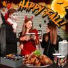 Sliner 180 Pcs Halloween Party Supplies Plates Napkins Cups Serve 30 Halloween Disposable Paper Dinner Dessert Plates Spooky Napkins Cocktail Beverage Cups Plastic Fork Set (Multicolor,Cute Style)(Multicolor)