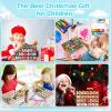Sliner 2 Pcs Christmas Wooden Advent Calendar with 24 Drawers Countdown to Christmas Storage Organizer, DIY Unfinished Storage Box Apothecary Cabinet Ready to Decorate for Kids Gift Craft