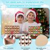 Sliner 2 Pcs Christmas Wooden Advent Calendar with 24 Drawers Countdown to Christmas Storage Organizer, DIY Unfinished Storage Box Apothecary Cabinet Ready to Decorate for Kids Gift Craft