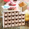 Sliner 2 Pcs Christmas Wooden Advent Calendar with 24 Drawers Countdown to Christmas Storage Organizer, DIY Unfinished Storage Box Apothecary Cabinet Ready to Decorate for Kids Gift Craft