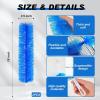 Sliner 2 Pcs Cobweb Duster Bendable Fan Duster Plastic Dust Cleaner Microfiber Head Ceiling Brush Reusable Dirt Remover for Fan Air Conditioning Home Vents Shutters (Blue)(Blue)