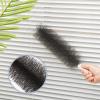 Sliner 2 Pcs Cobweb Duster Bendable Fan Duster Plastic Dust Cleaner Microfiber Head Ceiling Brush Reusable Dirt Remover for Fan Air Conditioning Home Vents Shutters (Blue)(Gray)
