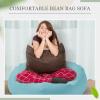 Sliner 2 Pcs Large Stuffed Storage Bean Bag Chair Cover for Kids Adults (no Filler) Stuffable Zipper Beanbag Cover for Organizing Plush Toys or Memory Foam(Green)(Large  Green)