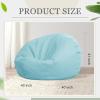 Sliner 2 Pcs Large Stuffed Storage Bean Bag Chair Cover for Kids Adults (no Filler) Stuffable Zipper Beanbag Cover for Organizing Plush Toys or Memory Foam(Green)(Large  Green)