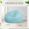 Sliner 2 Pcs Stuffed Animal Storage Bean Bag Chair Cover for Kids Adults (no Filler) Large Stuffable Zipper Beanbag Cover for Organizing Plush Toys or Memory Foam(Green, Small)(Pink and Green)