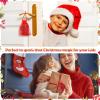 Sliner 20 Set Christmas Santa Key Ornament for No Chimney Houses Vintage Metal Skeleton Charm Key with Santa Claus Card and Red Mesh Bag for Christmas Tree (Red,Black)(Red)