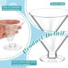 Sliner 200 Pcs Plastic Margarita Glasses Disposable Martini Glasses and Pearl Cocktail Picks 5 oz/6 oz Cocktail Toothpicks for Appetizer Disposable Margarita Dessert Cups for Summer Party Supplies
