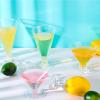 Sliner 200 Pcs Plastic Margarita Glasses Disposable Martini Glasses and Pearl Cocktail Picks 5 oz/6 oz Cocktail Toothpicks for Appetizer Disposable Margarita Dessert Cups for Summer Party Supplies