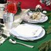 Sliner 210 Pcs Christmas Party Tableware Christmas Disposable Plates and Cups Xmas Cutlery and Napkins for Serves 30 Guests Party Supplies(Red and Gold)(White and Silver)