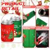 Sliner 24 Pcs Christmas Can Sleeves Neoprene Can Sleeves Holders for Cans Beverages Drinking Bottle Christmas Holiday Party Decorations Gift Ideas Supplies, 12 Styles