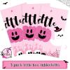 Sliner 3 Pack Pink Halloween Tablecloths – Girl Little Boo Table Covers 108 x 54 Inch Pumpkins Ghost Plastic Table Cloths for Dinner Party Supplies