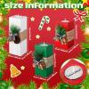 Sliner 3 Pcs Christmas Candle Holders with Candles Wooden Xmas Tealight Candle Holders Decorations Red White Green Votive Wood Candlestick for Christmas Table Centerpiece Decor Xmas Gifts