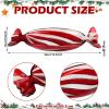 Sliner 3 Pcs Christmas Holiday Candy Dish Peppermint Candy Tray Christmas Serving Dishes Crystal Glass Fruit Plates Dessert Plates Tableware Bowl for Xmas Cookie Snack Party Favor (Red)(Red)