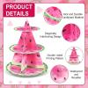 Sliner 3 Tier Watermelon Cupcake Stand One in a Melon Summer Party Decorations Watermelon Theme Cake Holder Pink Birthday Dessert Tower for Kids Girls Adults Baby Shower Wedding Party Favor Supplies