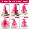 Sliner 3 Tier Watermelon Cupcake Stand One in a Melon Summer Party Decorations Watermelon Theme Cake Holder Pink Birthday Dessert Tower for Kids Girls Adults Baby Shower Wedding Party Favor Supplies