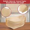 Sliner 300 Pcs Disposable Wood Boat Plates Dishes Food Boats Disposable Wooden Appetizer Sushi Plates Bulk for Catering and Home Use(7 Inch)(7 Inch)