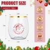 Sliner 32 Pcs Christmas Stemless Wine Glasses 12 oz Clear Plastic Wine Glasses Bulk Santa Claus Gold Rim Funny Drinking Set for Women Man Family Friends Christmas