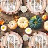 Sliner 350 Pcs Christmas Paper Plates and Napkins Set Disposable Xmas Tableware Dinnerware Party Supplies Includes 100 Paper Plates 50 Cups 50 Napkins 50 Sets Knives Forks and Spoons for 50 guests(Pastel Colors)