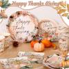 Sliner 350 Pcs Christmas Paper Plates and Napkins Set Disposable Xmas Tableware Dinnerware Party Supplies Includes 100 Paper Plates 50 Cups 50 Napkins 50 Sets Knives Forks and Spoons for 50 guests(Pastel Colors)