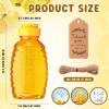 Sliner 36 Set 16 oz Clear Honey Squeeze Bottle Plastic Honey Jars with Leak Proof Flip Top Lid and Thank You Tag Honey Container Empty Refillable Maple Syrup for Storing and Dispensing(16 oz)