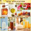 Sliner 36 Set 16 oz Clear Honey Squeeze Bottle Plastic Honey Jars with Leak Proof Flip Top Lid and Thank You Tag Honey Container Empty Refillable Maple Syrup for Storing and Dispensing(16 oz)