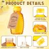 Sliner 36 Set 16 oz Clear Honey Squeeze Bottle Plastic Honey Jars with Leak Proof Flip Top Lid and Thank You Tag Honey Container Empty Refillable Maple Syrup for Storing and Dispensing(16 oz)